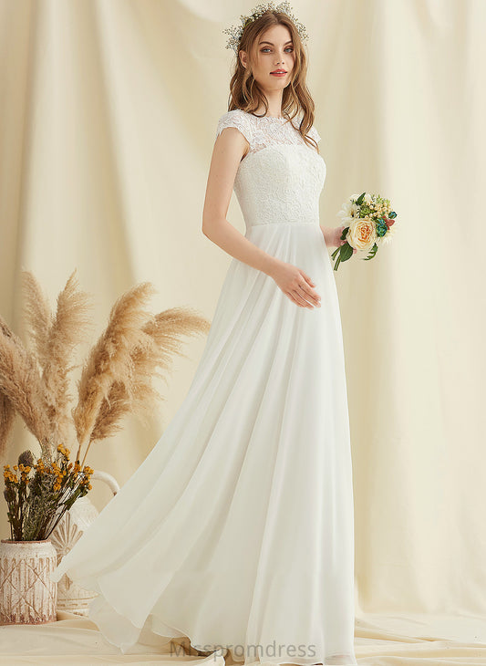 Louisa Lace Chiffon A-Line Dress Wedding Wedding Dresses Floor-Length