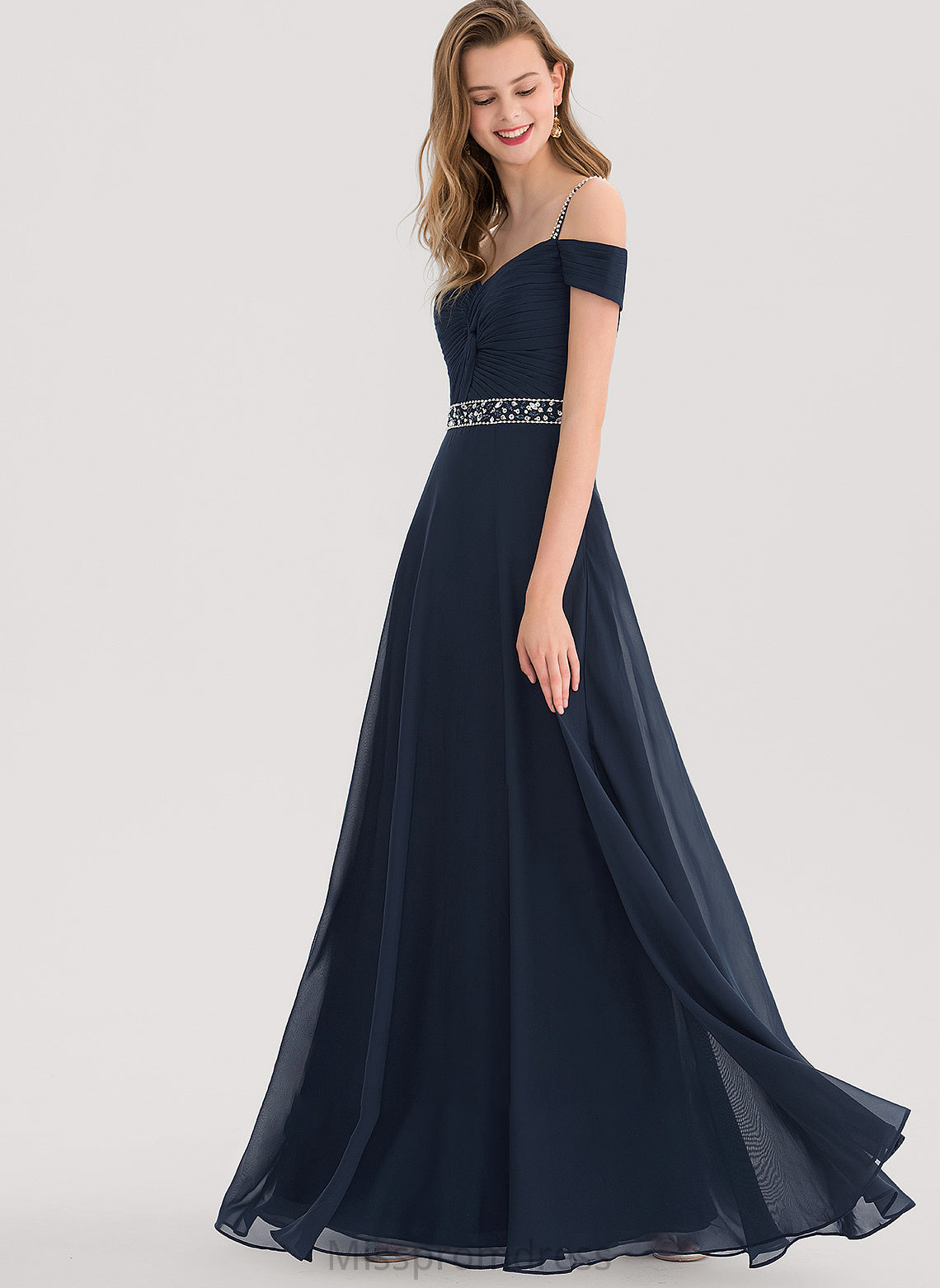 Chiffon With Sweetheart Beading A-Line Floor-Length Prom Dresses Sequins Gillian